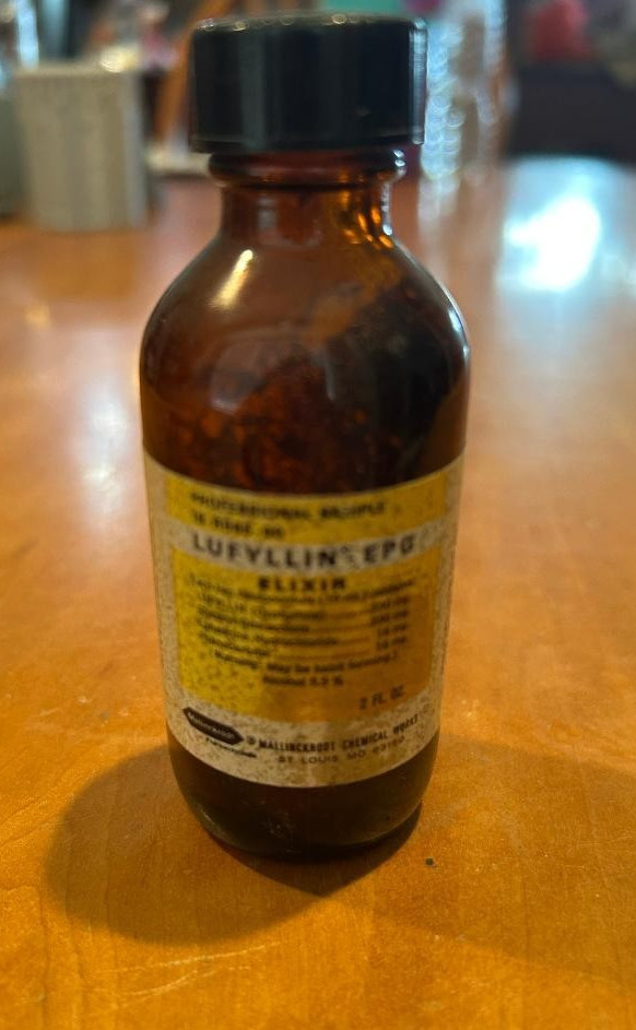 Vintage Mallinckrodt *LUFYLLIN EPG ELIXIR EMPTY