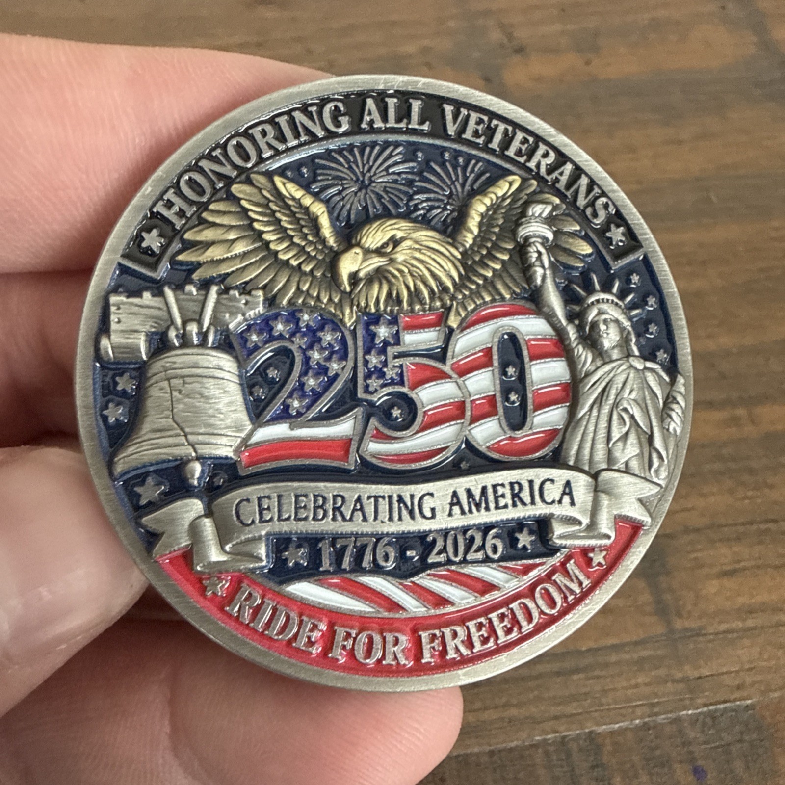 RARE Mint 2026 Rolling Thunder 250th Of America Challenge Coin Limited Sold Out