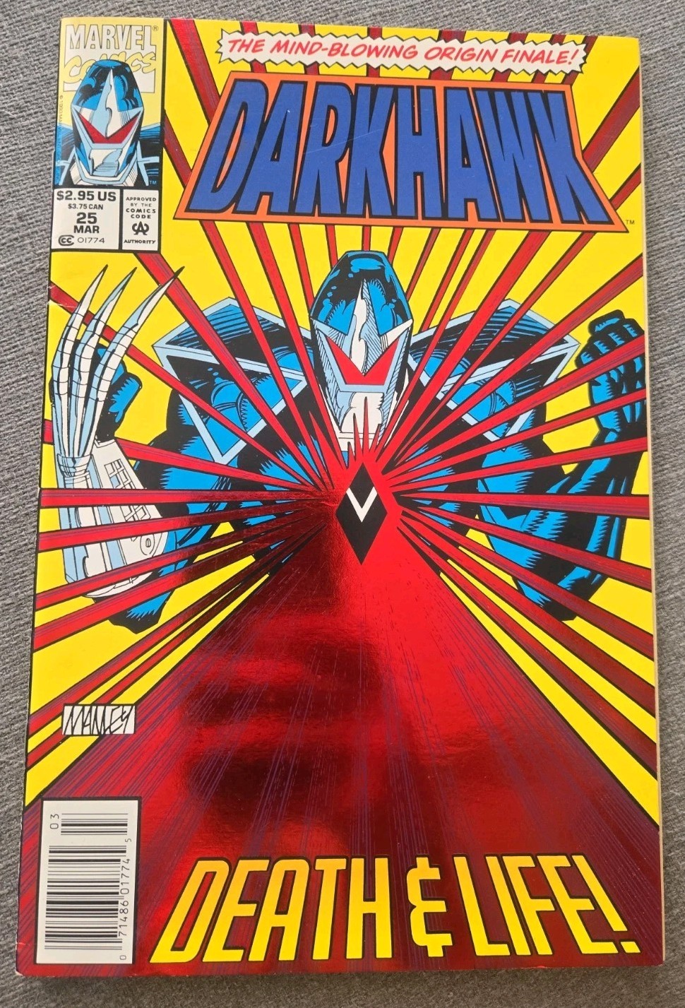 Darkhawk #25 Finale Marvel Comics Vintage Newsstand Edition (Includes Poster)