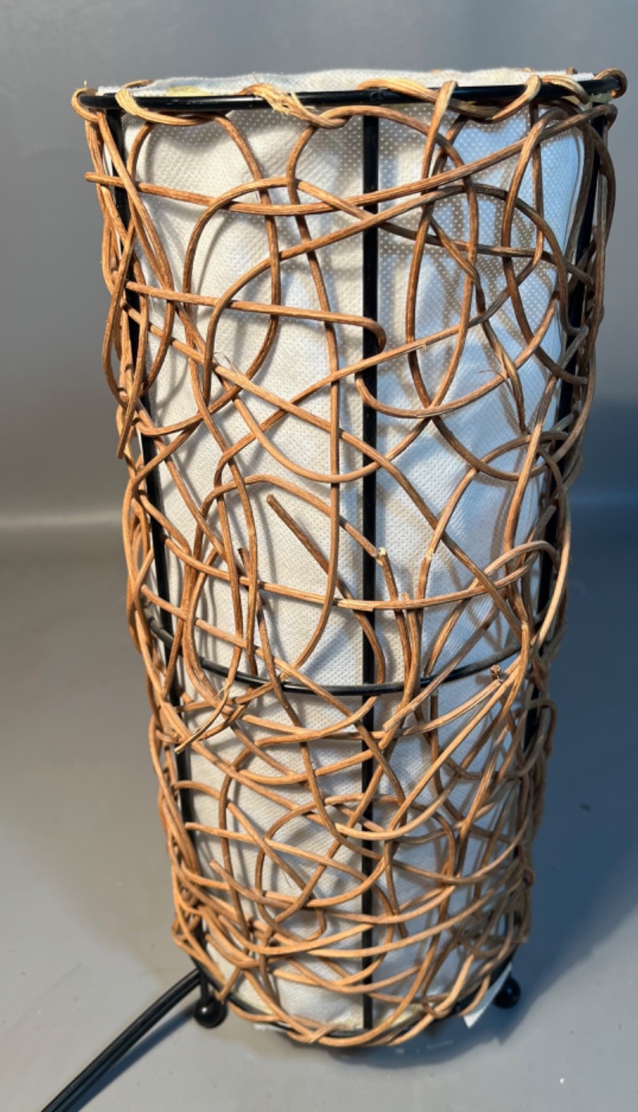 Nito Vine Woven Lamp Boho Chic Decor Hand Crafted Rattan Wrapped Nito Vine Woven Lamp Boho Chic Decor Hand Crafted Rattan Wrapped