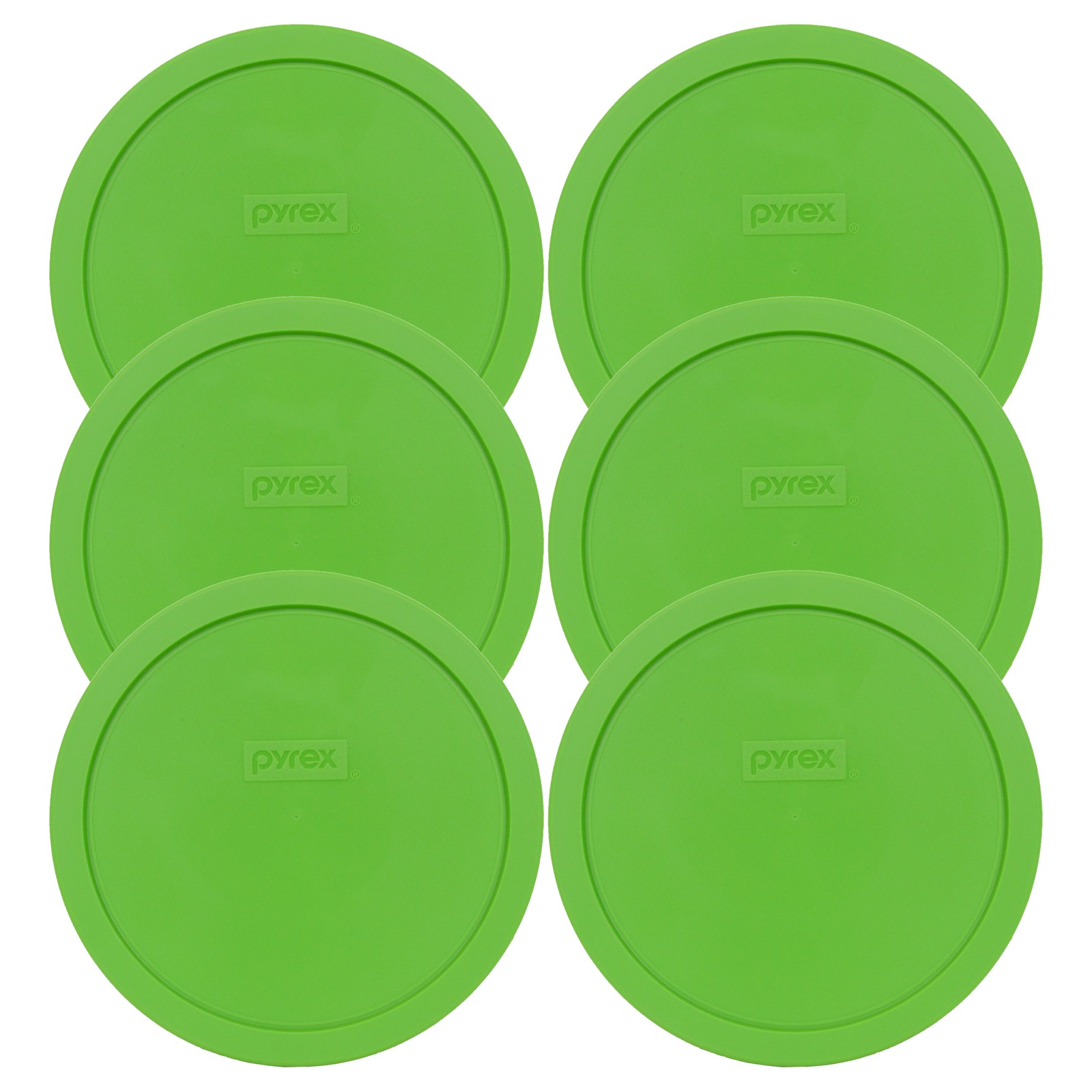 Pyrex 7402-PC 6/7-Cup Green Food Storage Replacement Lid (6-Pack)