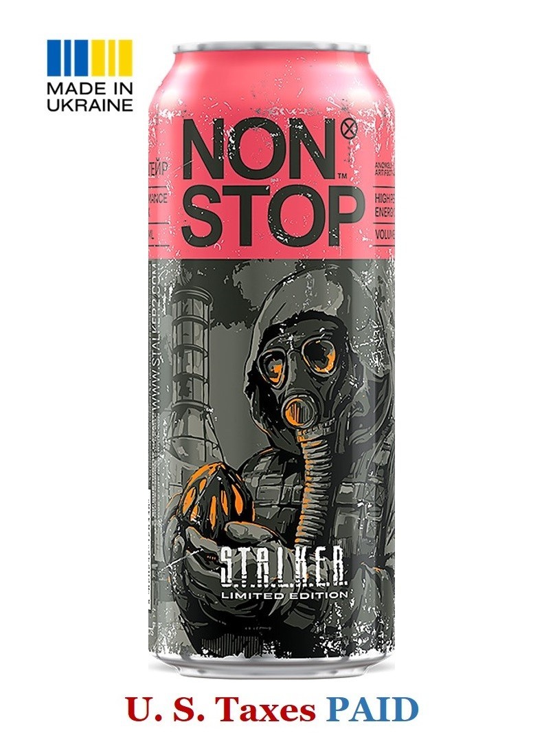 Non Stop S.T.A.L.K.E.R Red Can 500ml Energy Drink Non-Alcoholic New 2026 Ukraine
