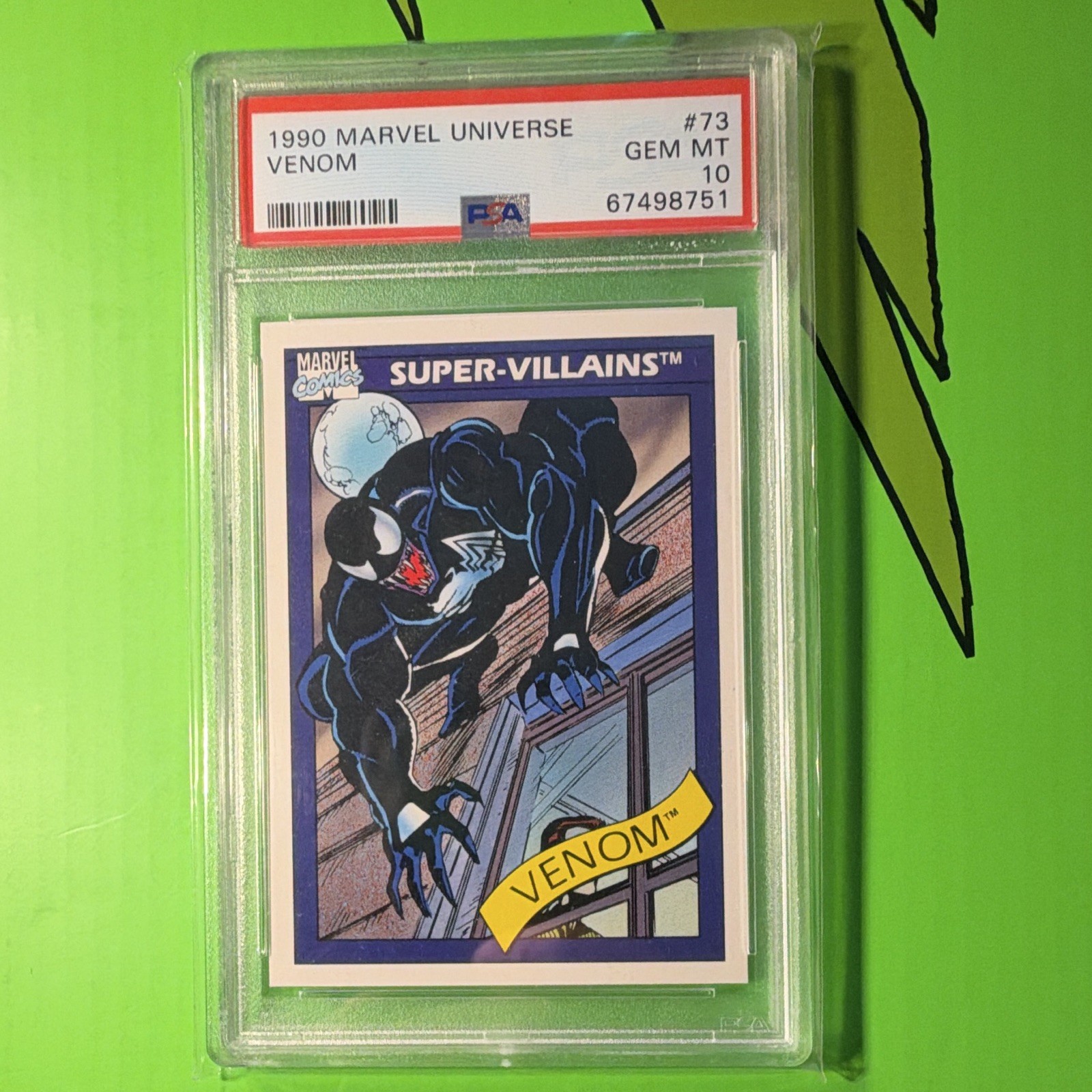 Marvel 1990 Impel Marvel Universe #73 Venom Base Set 💎 PSA 10 Cert 67498751