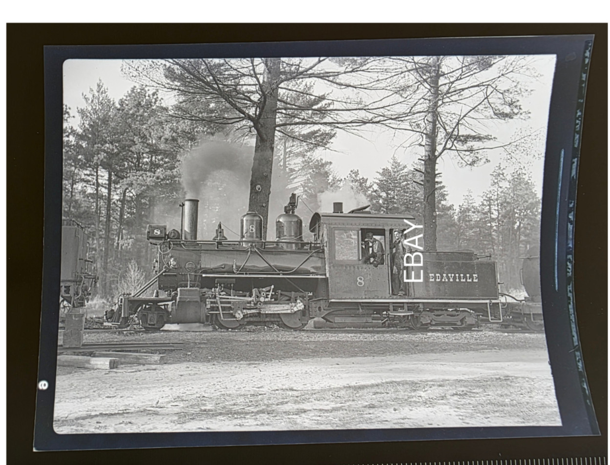 5/2/48 Edaville Railroad Locomotive No. 8 Carver, MA Photo Negative