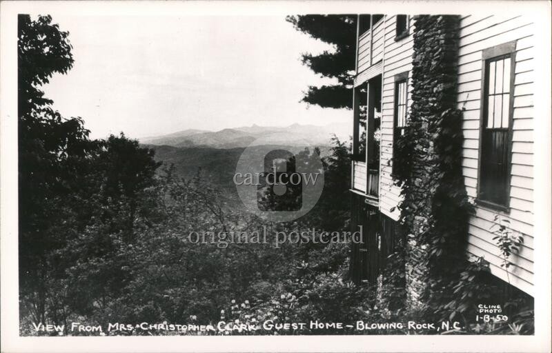 Blowing Rock, North Carolina NC View From Mrs. Christopher Clark Guest Home RPPC