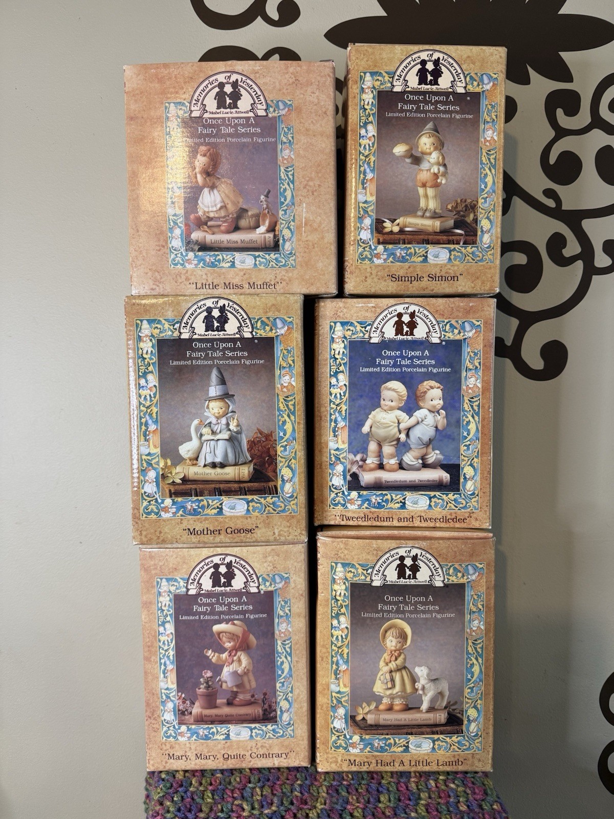 Lot of 6 Enesco Memories of Yesterday Once Upon A Fairy Tale Porcelain Figurines