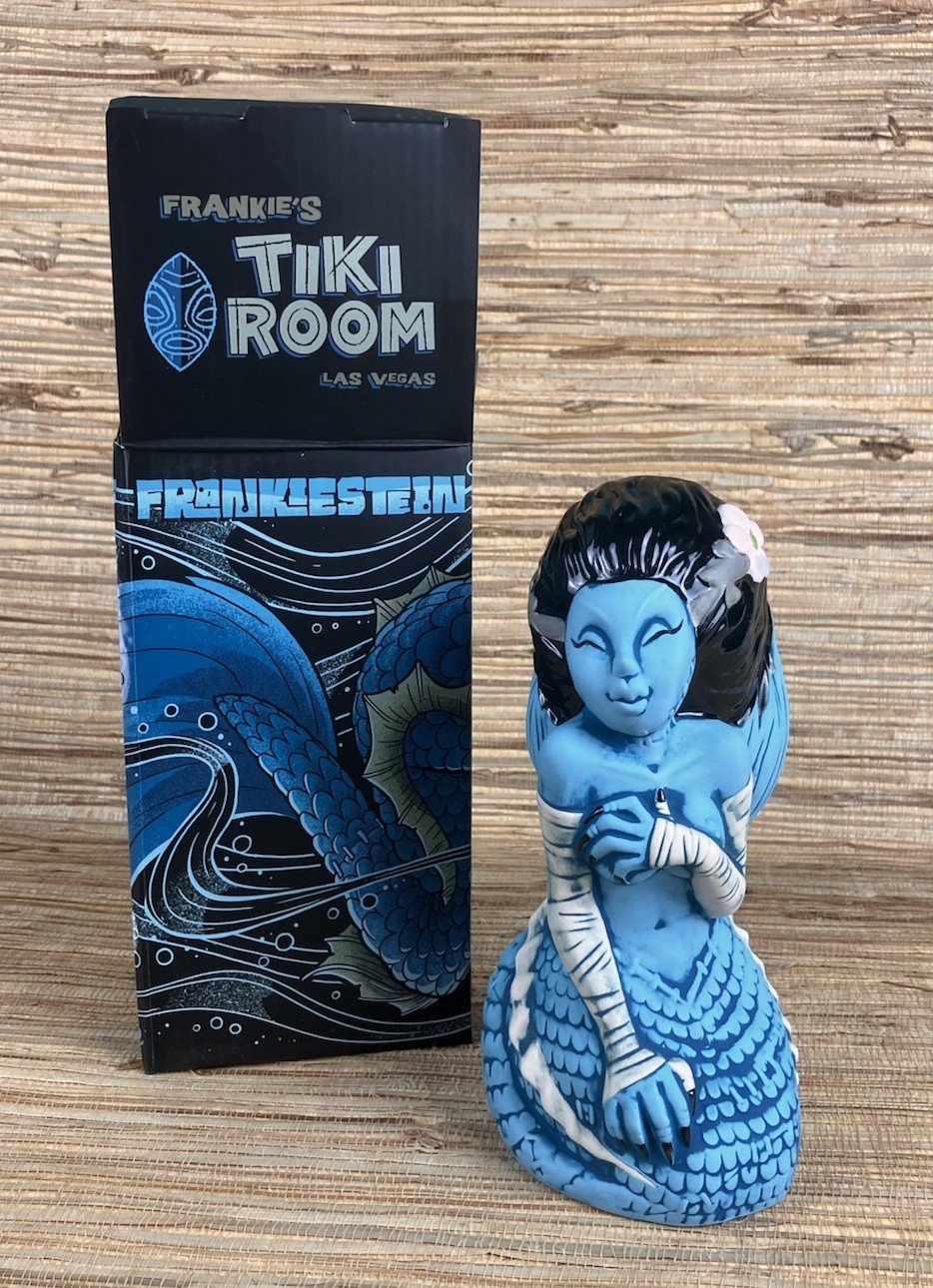 Bride of Frankiestein Tiki Mug Frankie\'s Tiki Room Tiki Farm Blue 8\