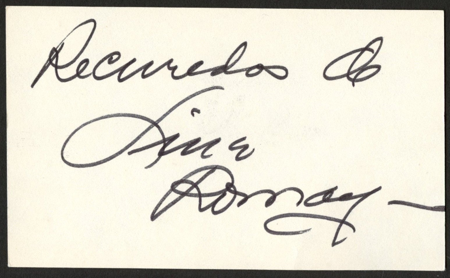 Lina Romay d2010 signed autograph 3x5 cut Actress and Singer C661