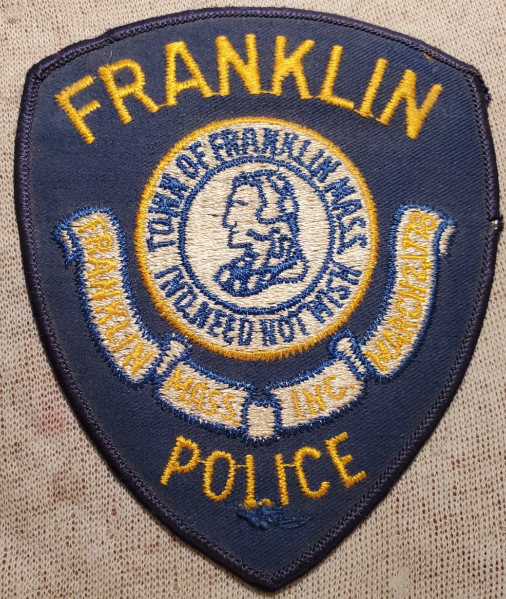 MA Vintage Franklin Massachusetts Police Shoulder Patch