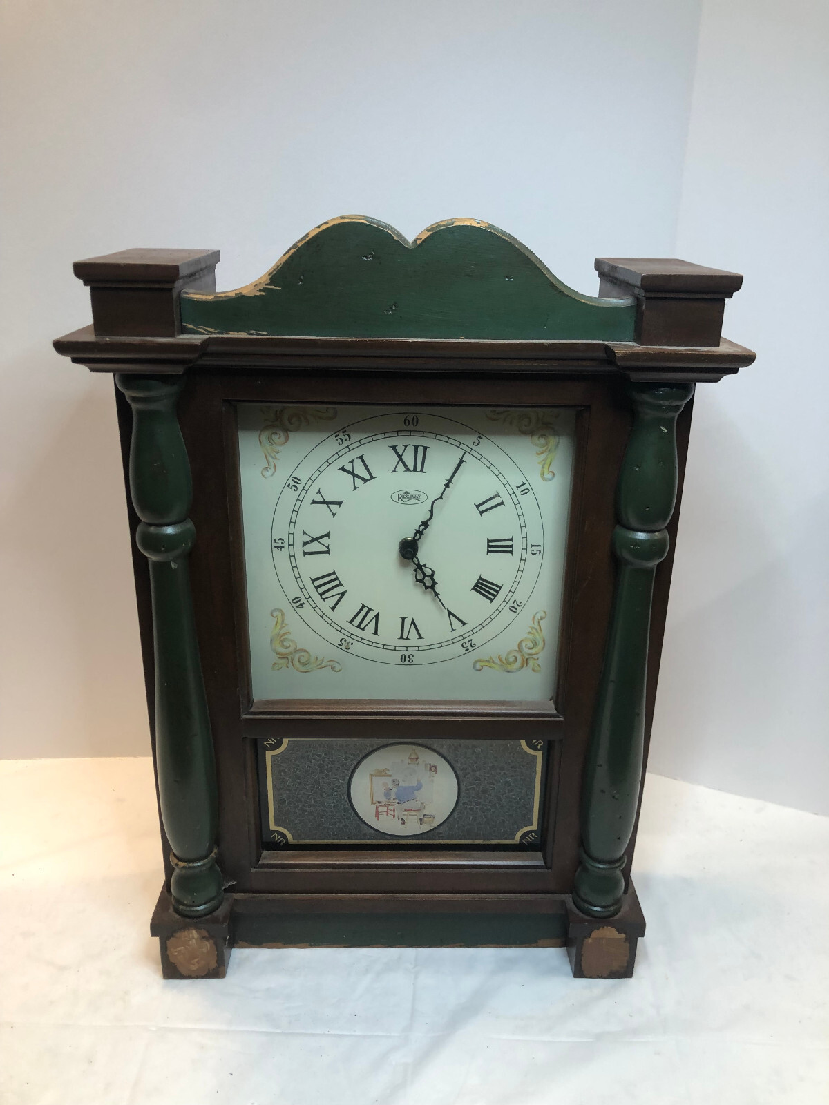 Ridgeway Saturday Evening Post Mantle Clock Norman Rockwell 3482 Parts or Repair