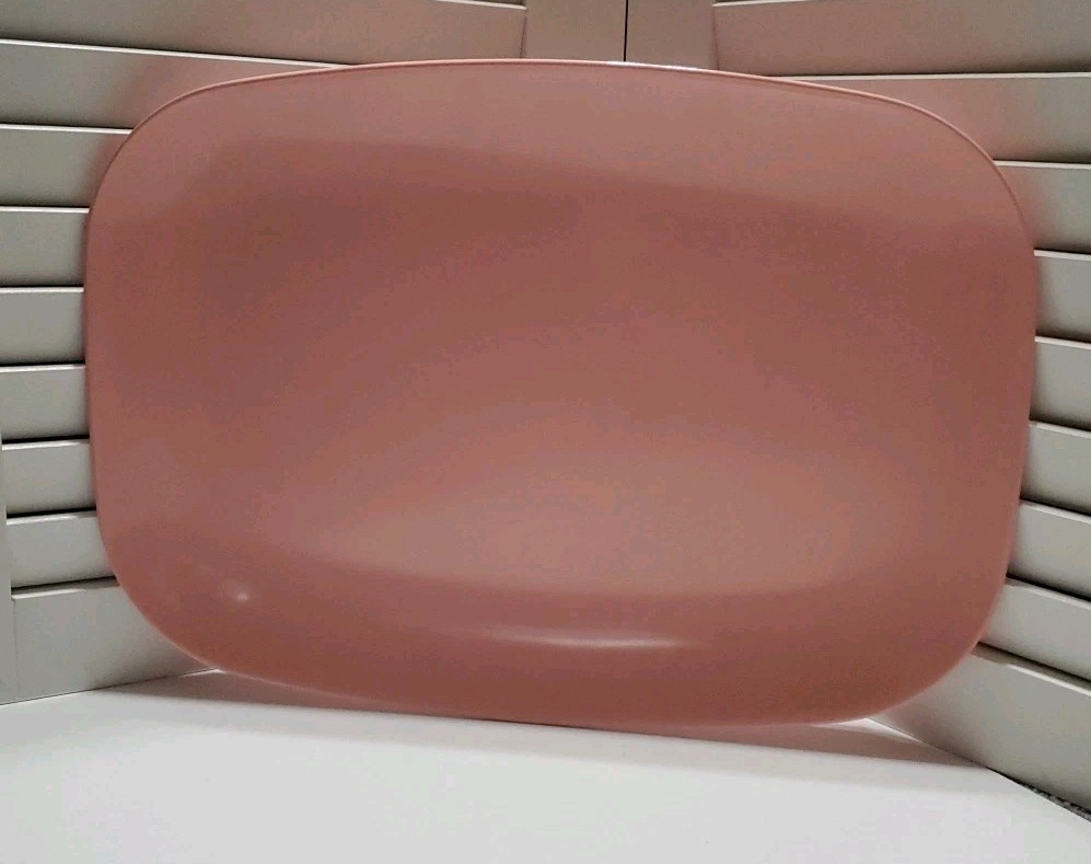 Vtg Grant CREST Melmac Serving Platter Pink Rectangular Melamine Prolon 13.75\