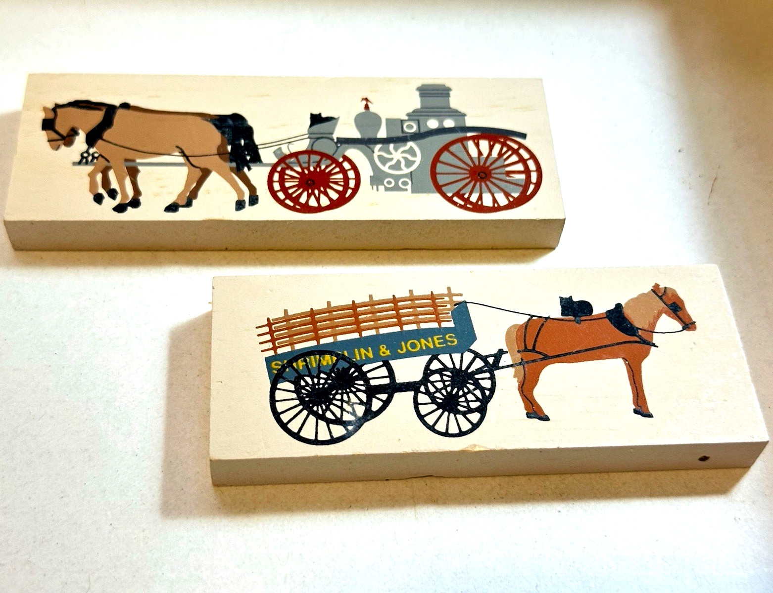 The Cat\'s Meow Villages Shelf Sitters Set of 2 Horse & Wagon \'94 Never Displayed The Cat\'s Meow Villages Shelf Sitters Set of 2 Horse & Wagon \'94 Never Displayed