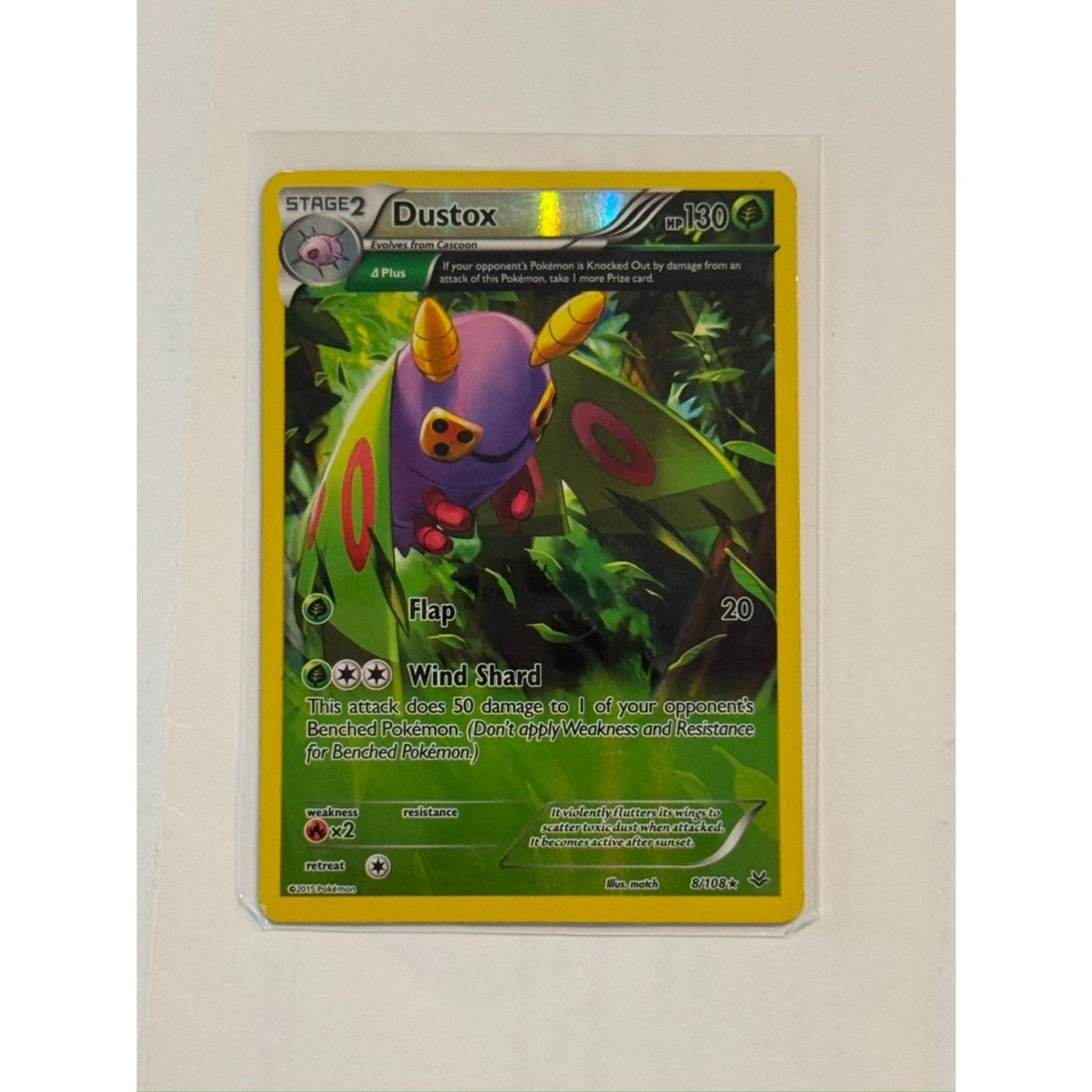 Dustox (8 Delta) 8/108 Reverse Holo XY - Roaring Skies Pokémon TCG