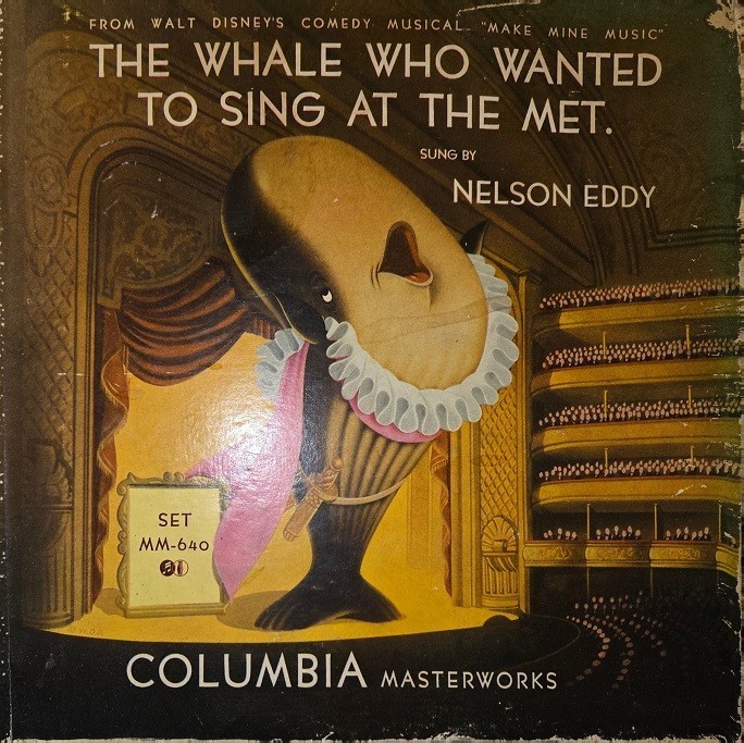 Vintage 1946 Disney Nelson Eddy The Whale Who Wanted to Sing at the Met 78 RPM S