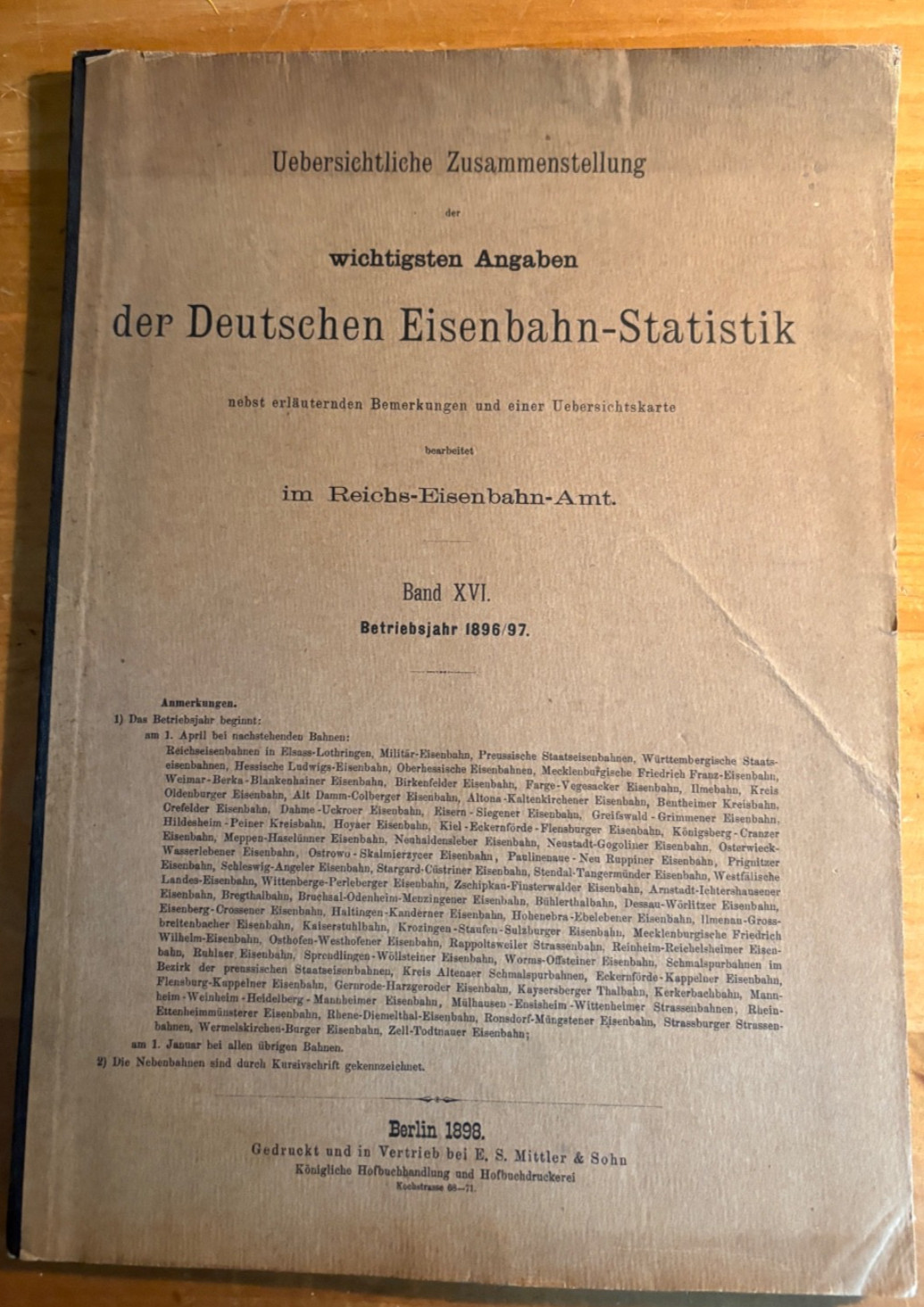 German Railway Statistics (1896-97)