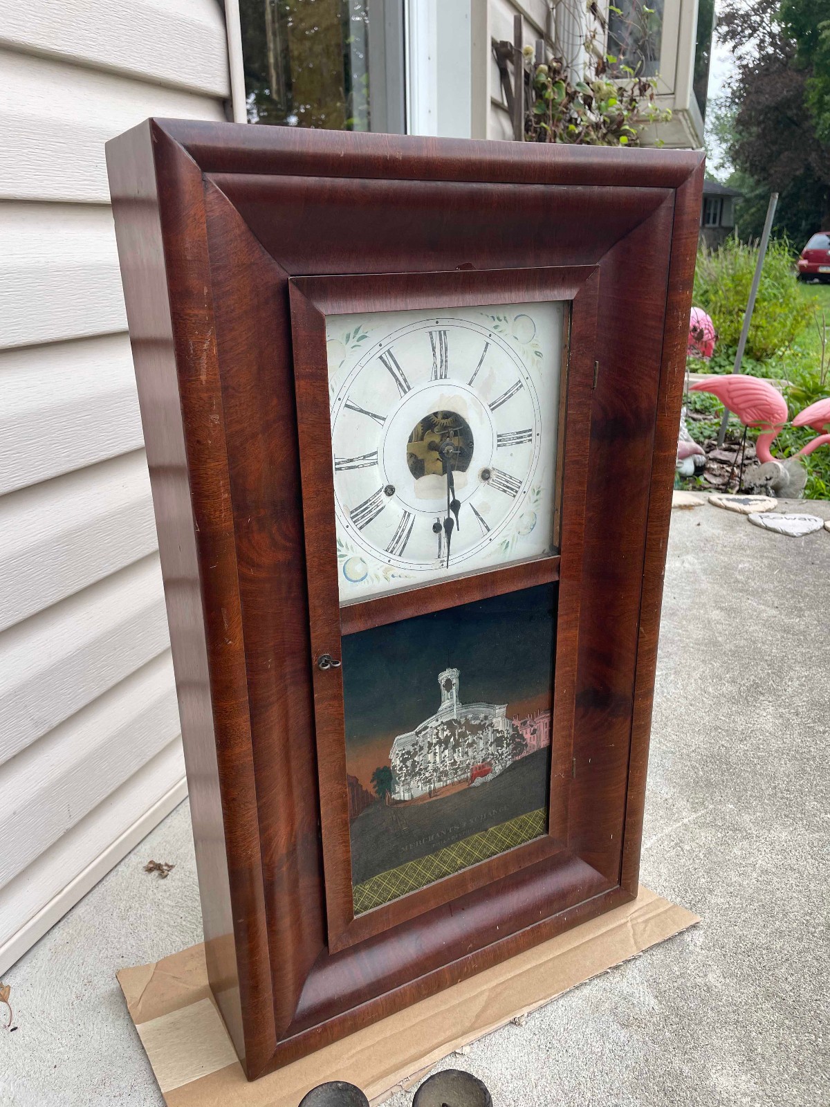 Chauncey Goodrich/ Smith & Goodrich Box Clock Philadelphia Merchants\' Exchange