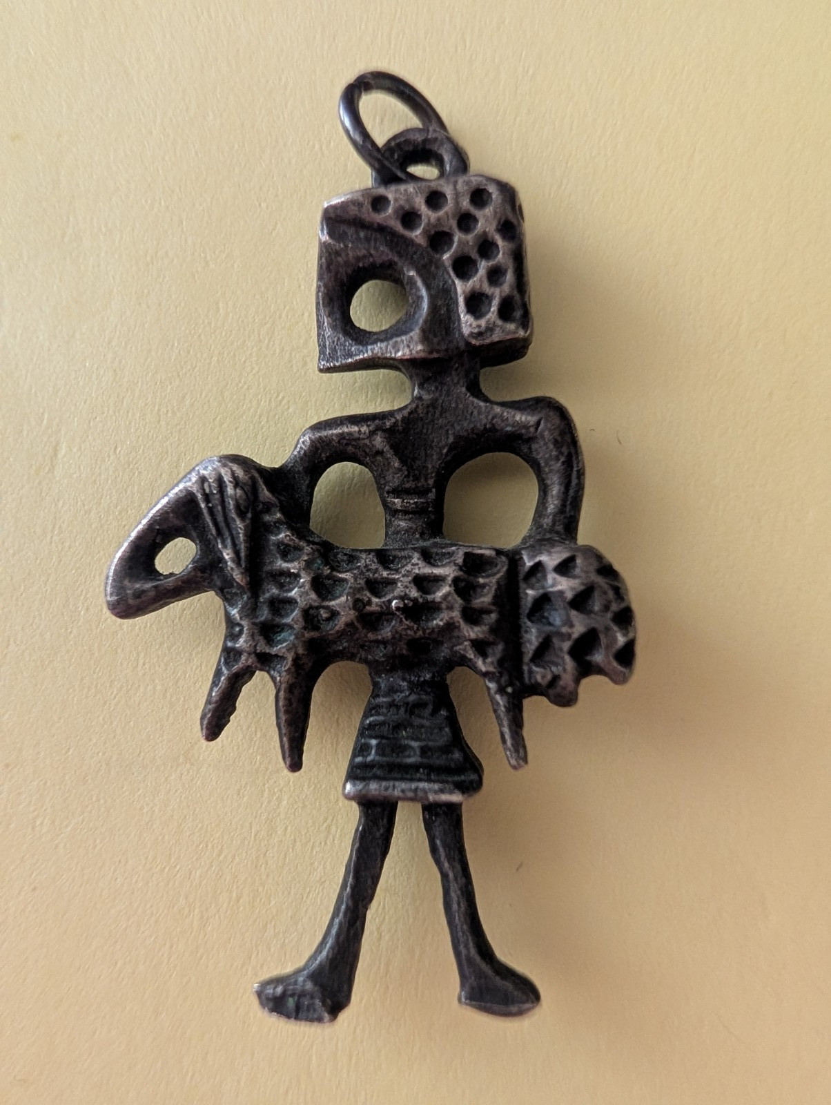 Aharon Bezalel Aires Zodiac Silver Pendant Vintage 1960s