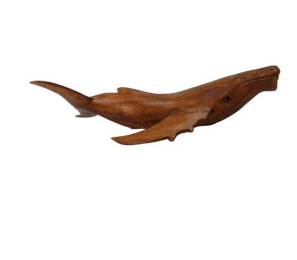Humpback Whale hand carved wood sea life decor