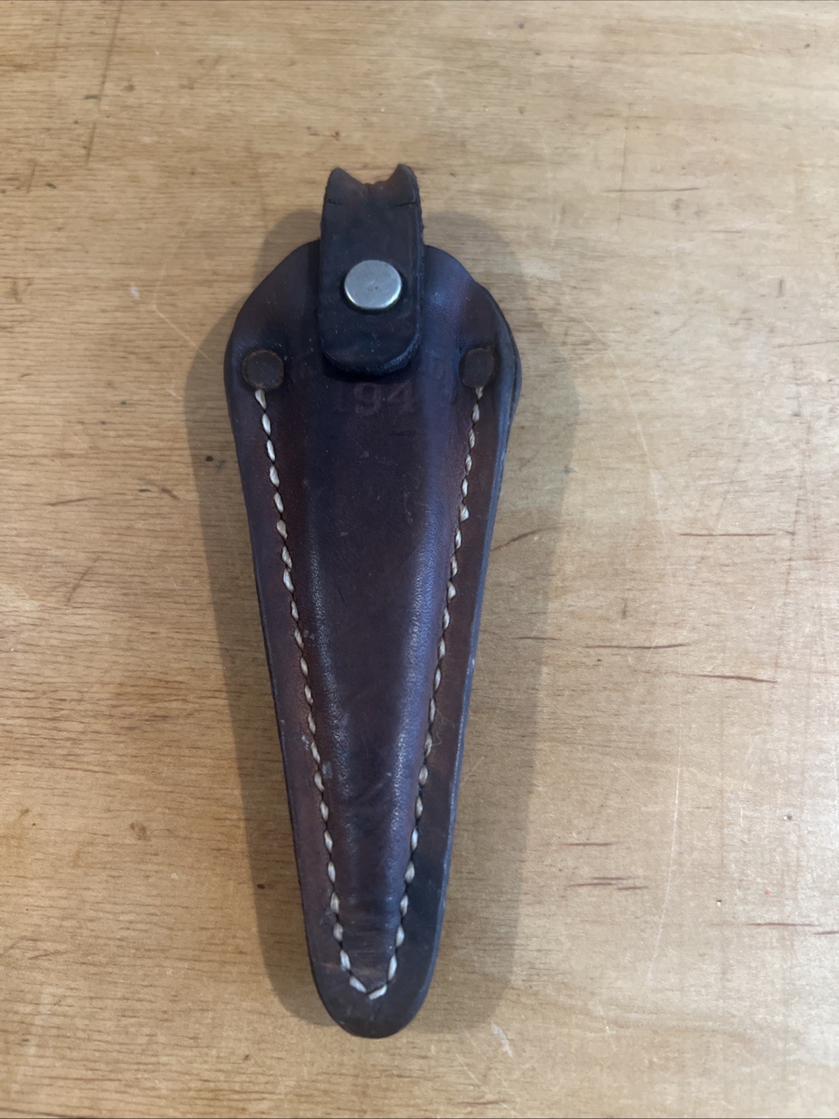 Vintage Model 194 Fuller Snap On? Leather Lineman Tool Sheath ONLY 6” Long.