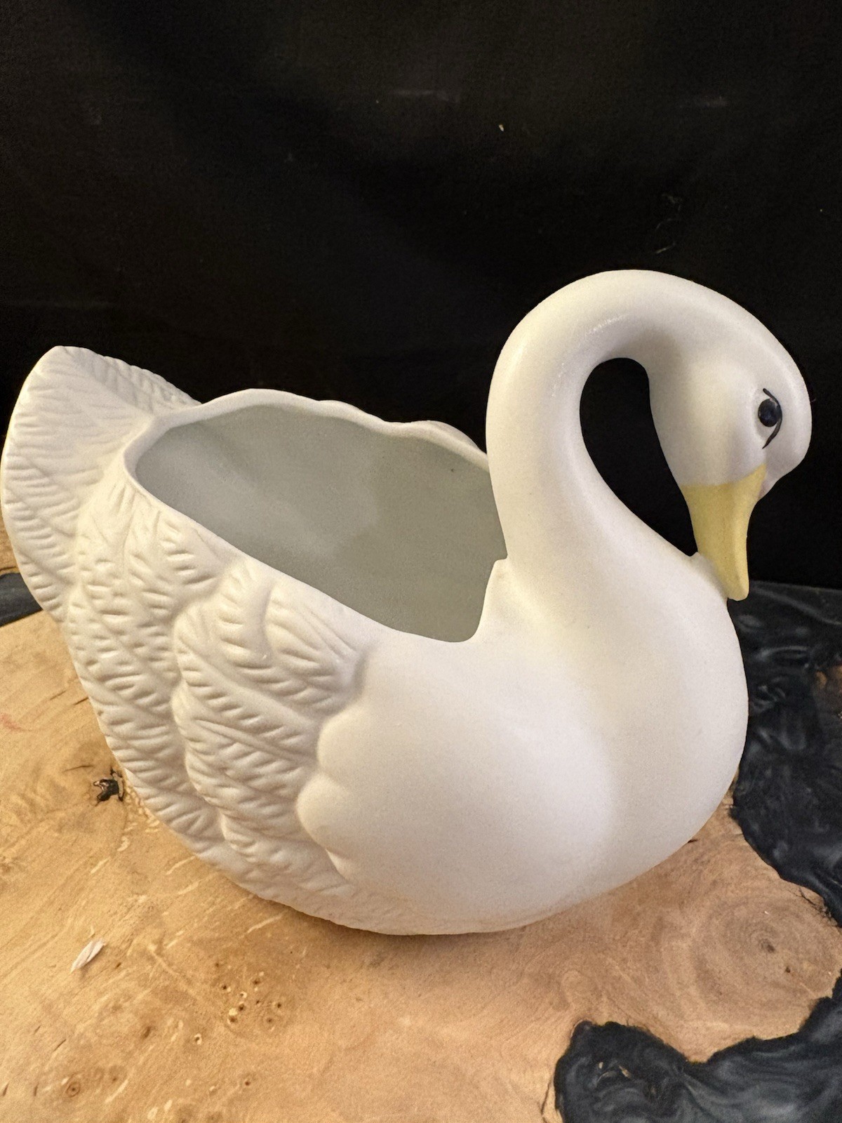 Vintage Swan Planter, HOMCO, Made in Twain, 1402, 5 inch
