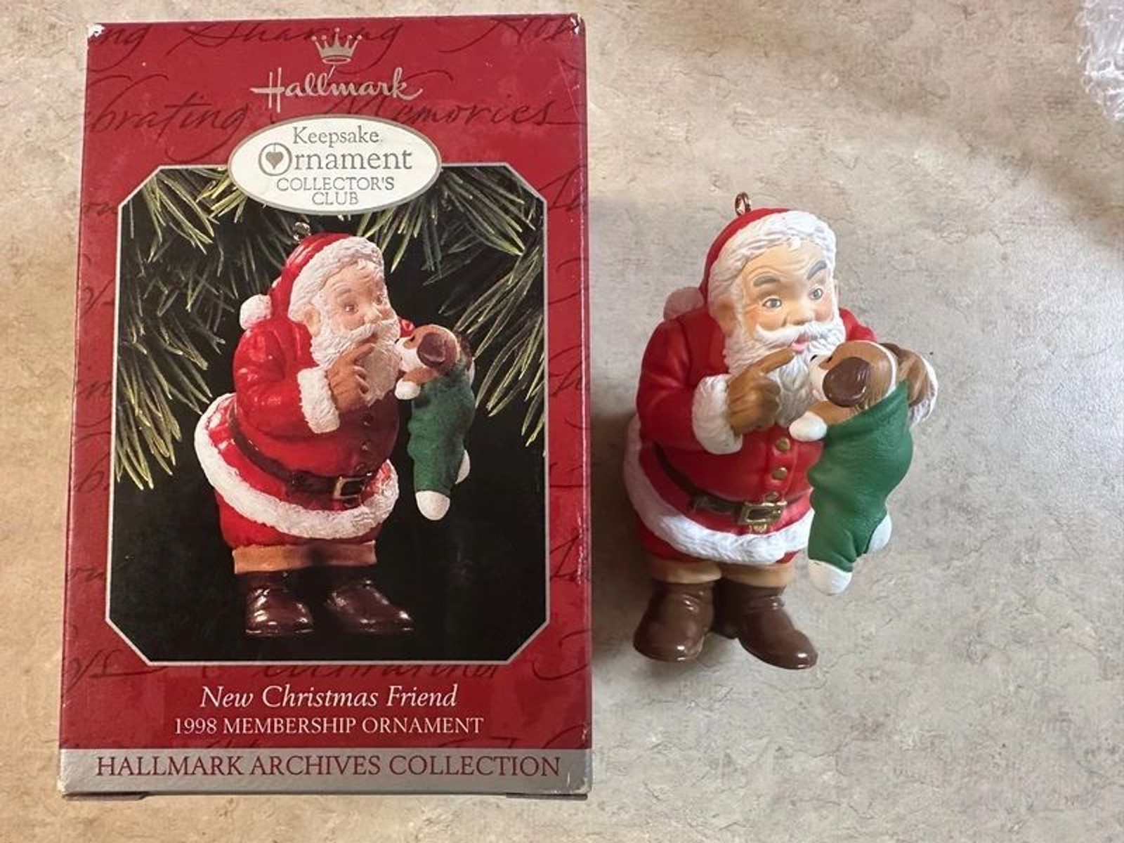 Hallmark Keepsake New Christmas Friend 1998 Collector's Club Member Ornament