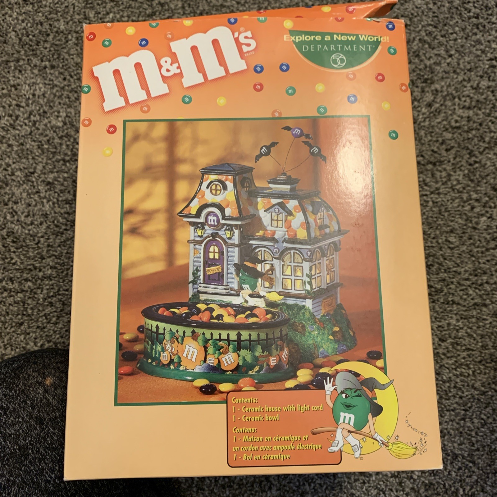 Dept 56 2004 M&M\'s Spooky House Lighted House & Candy Dish Halloween ,