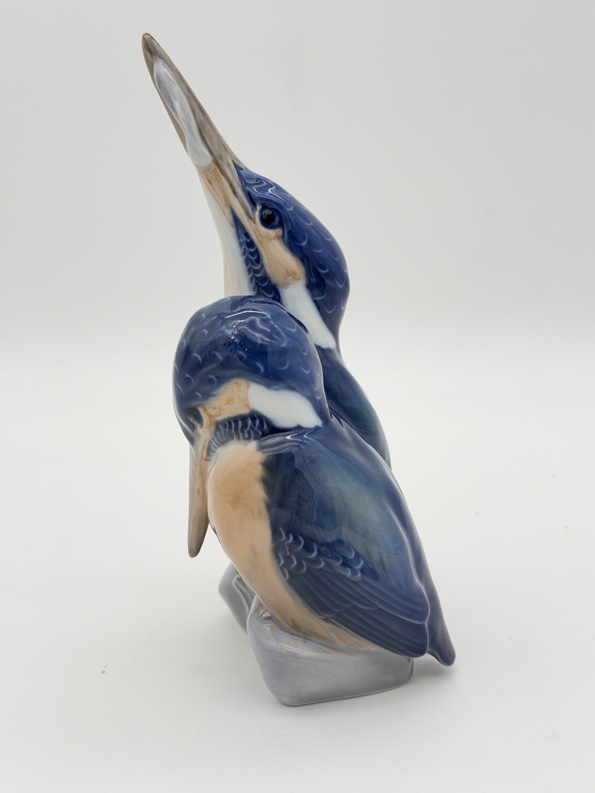 Vtg Royal Copenhagen Denmark Kingfisher Birds 1769 Porcelain Figurine Painted