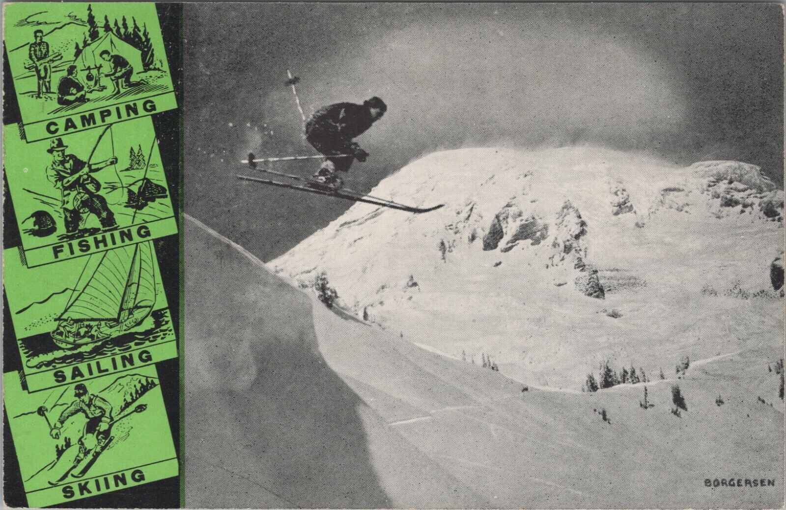 Skiing Ski Jump Washington Junior Chamber of Commerce Borgersen c1930s E887