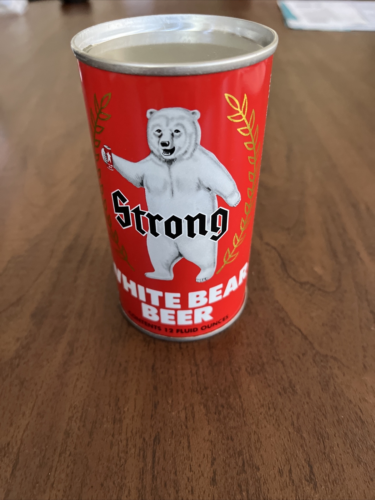 WHITE BEAR STRONG BEER CAN-WALLTER\'S BRG., EAU CLAIRE,WIS Empty Can MintCondtion
