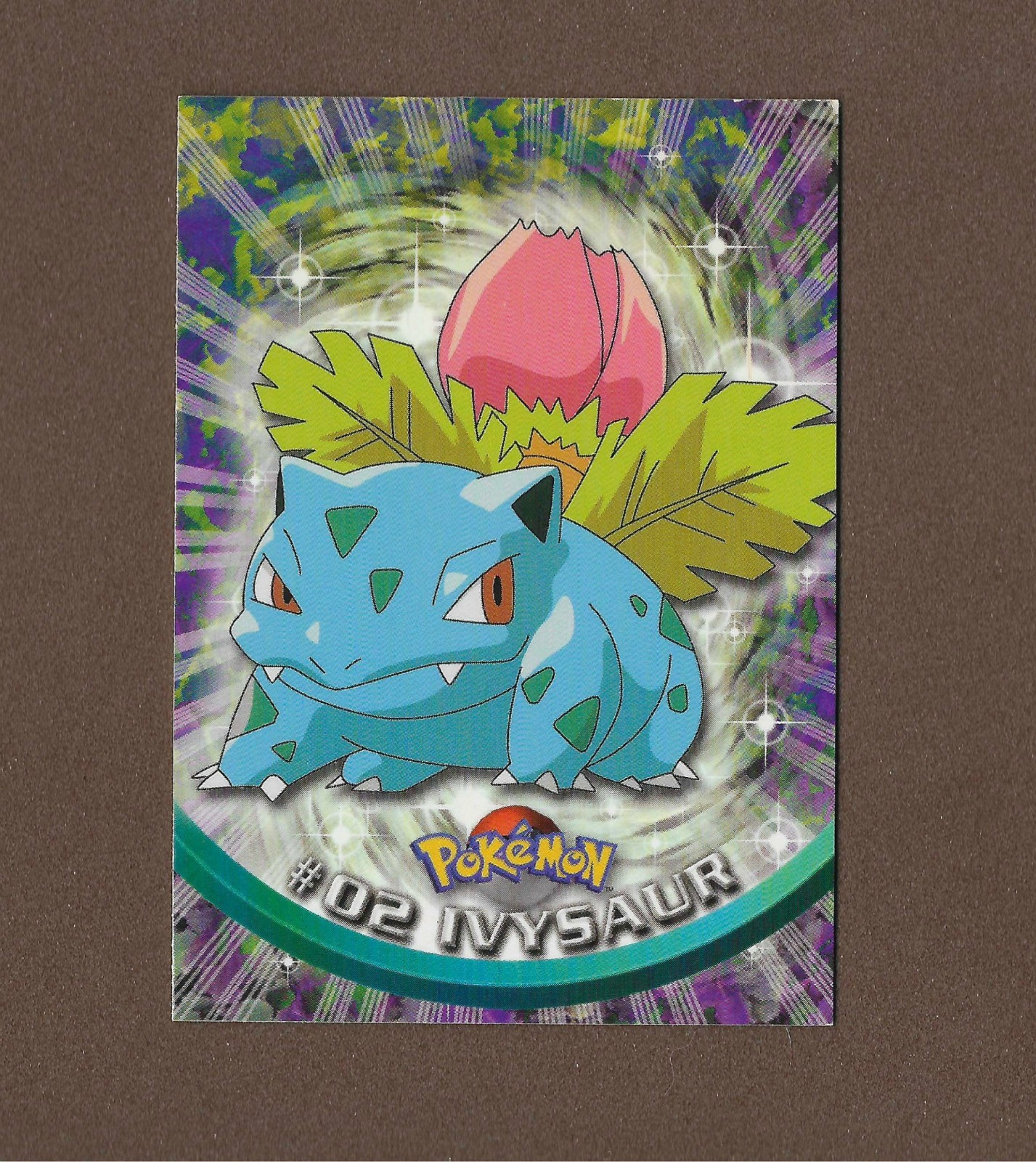 1999 TOPPS POKEMON CARD #02 IVYSAUR - TV ANIMATION EDITION NM