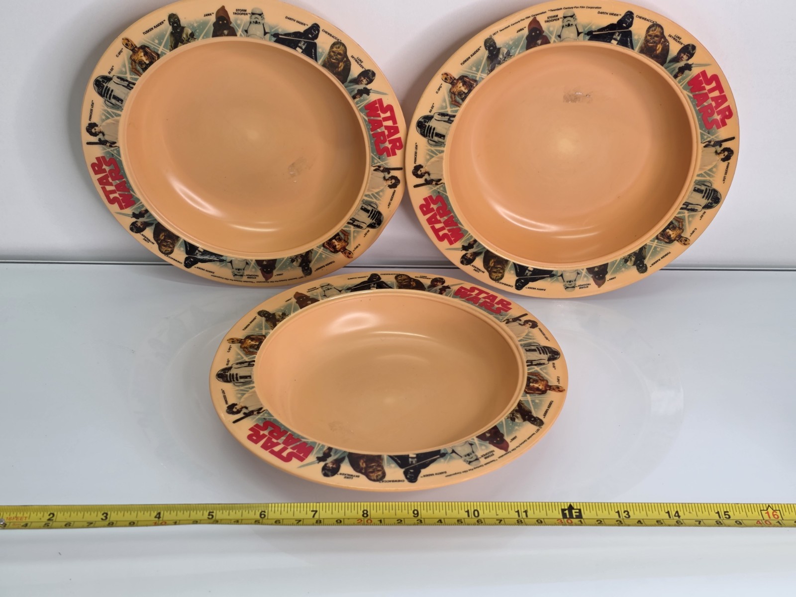 Rare Vintage 1977 Deka Star Wars A New Hope Plastic Plate bowl Collectible 