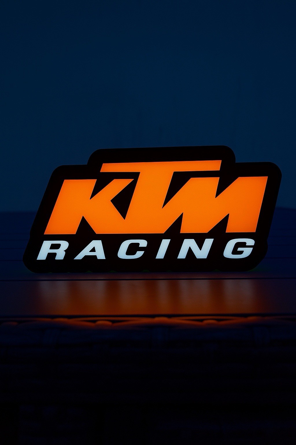 KTM LED Light Sign 9” USB Powered Desk or Wall Lamp Garage Decor Gift Orange