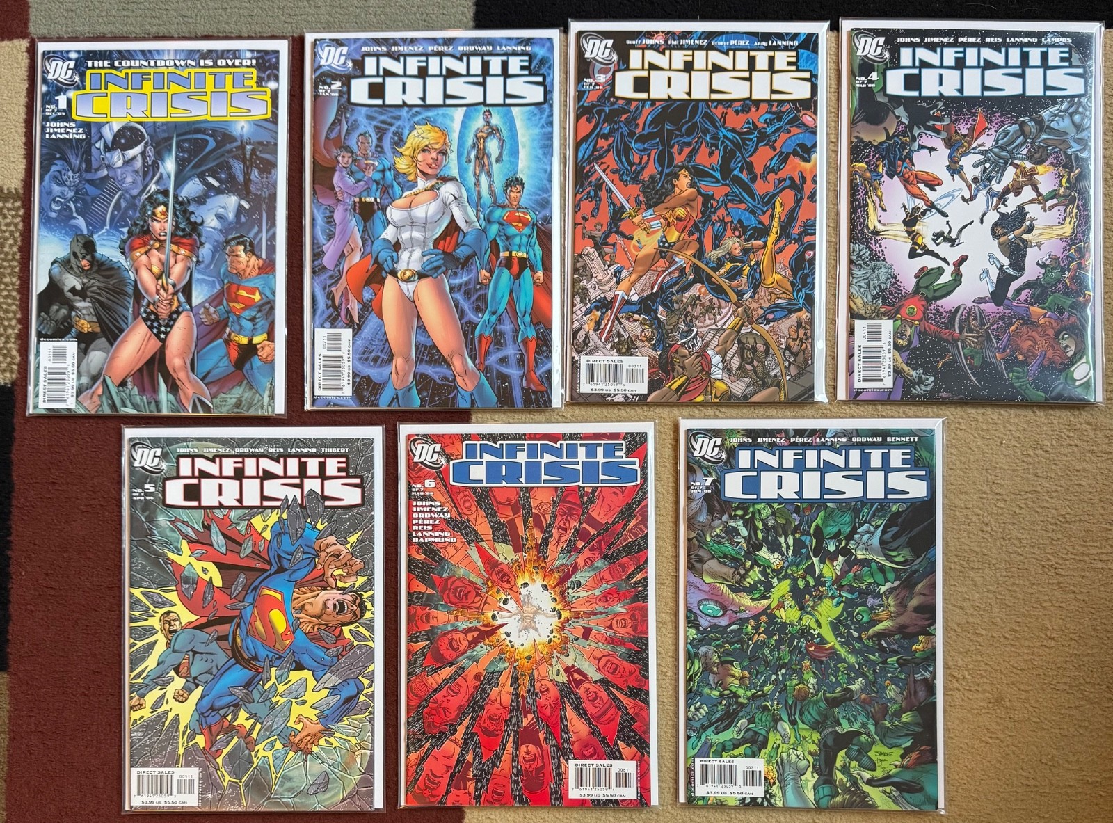 Infinite Crisis set #1-7 (Newsstand), COMIC KEYS 1st Jaime Reyes Blue Beetle III