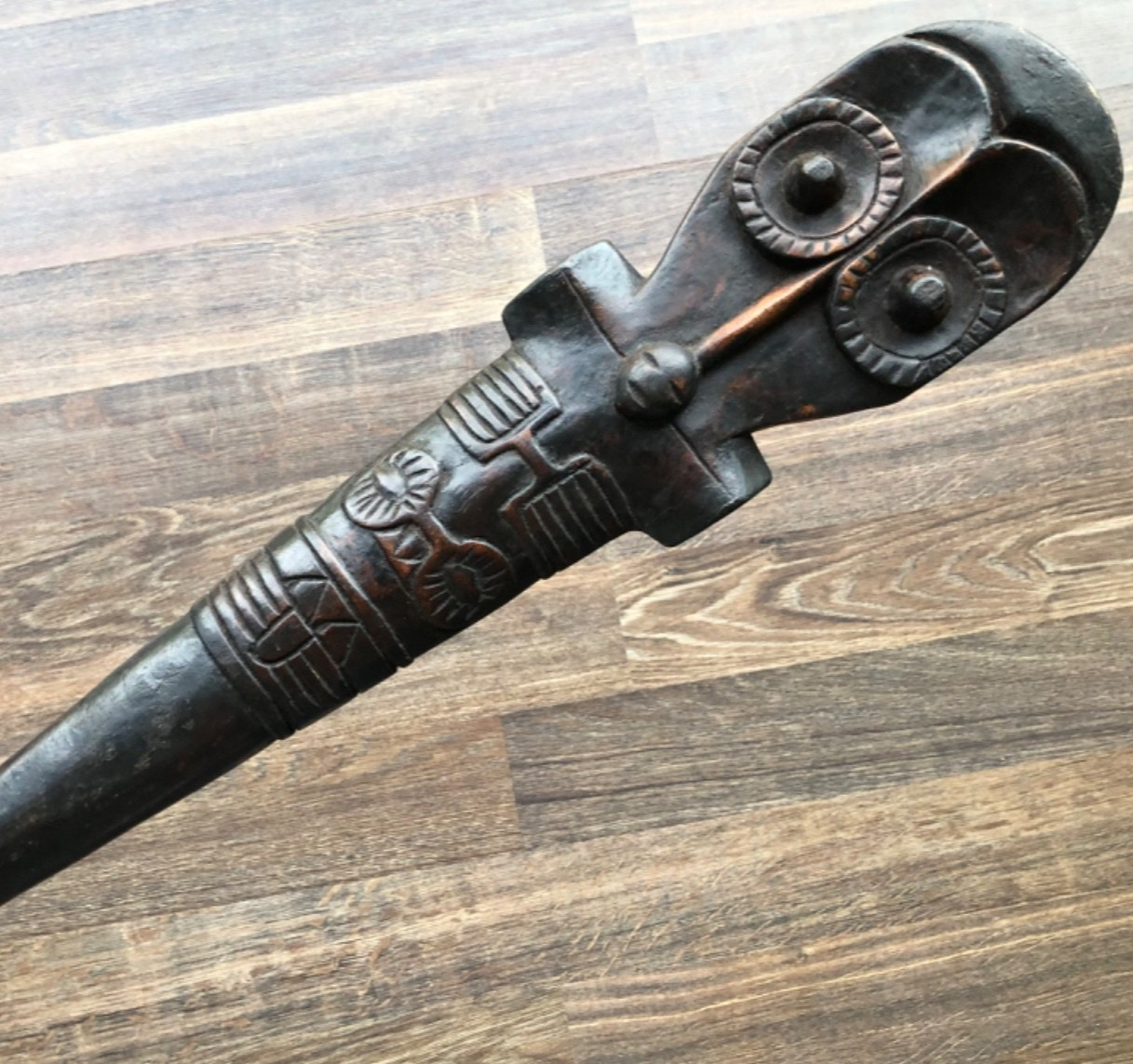 strong rare old Marquesas Islands club weapon 42,5 inch old Germany collection