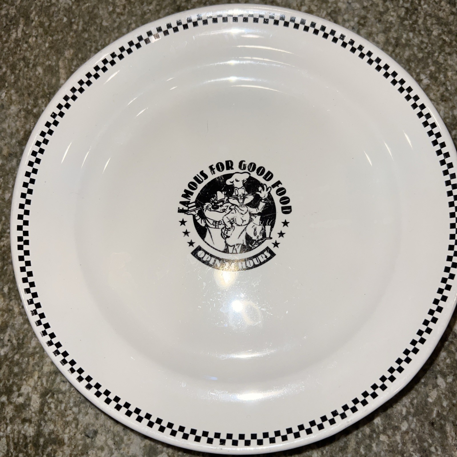 Warner Bros ACME HOMEWORKS Bugs Bunny Retro Vintage Good Food Dinner Plate- Set