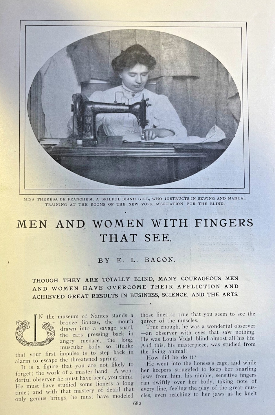 1908 How Blind People Are Succeeding in the Business World illustrated