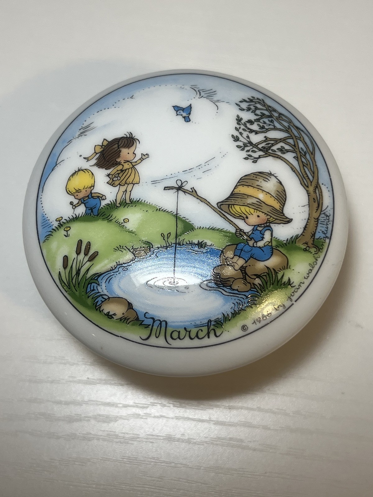 Vintage 1966 Joan Walsh Anglund March Trinket Box Ebeling Reuss W Germany