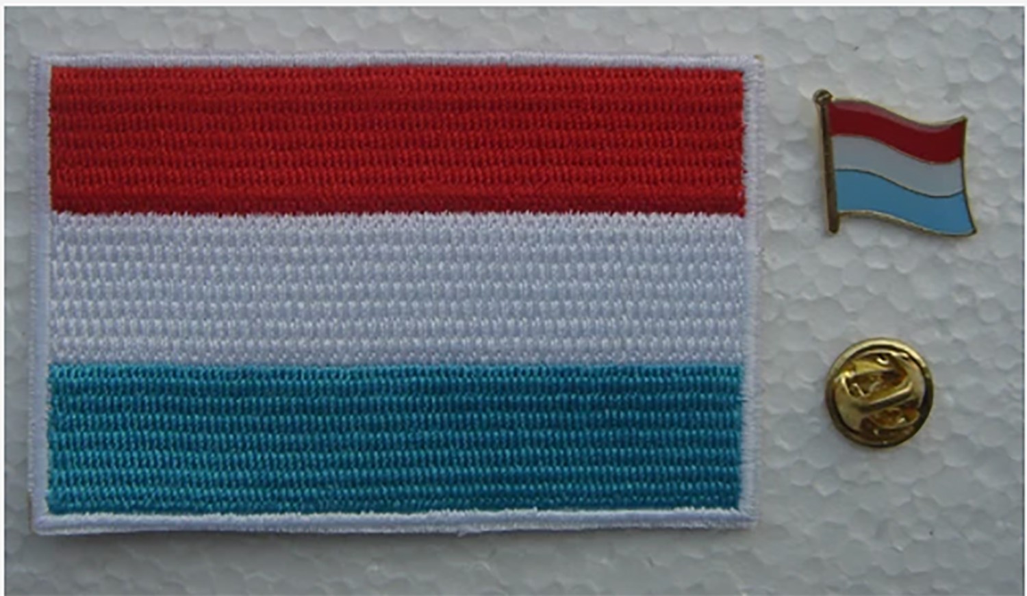 Luxembourg National Flag Pin and Patch Embroidery