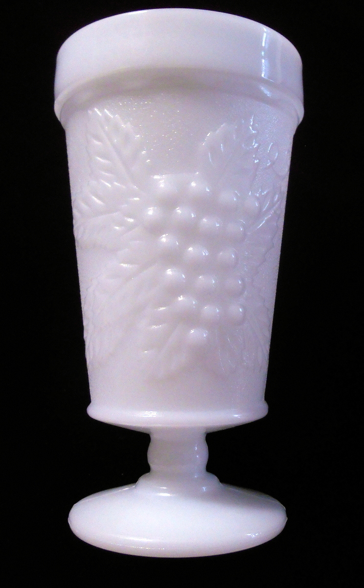 Anchor Hocking Paneled Grape Milk Glass 6\