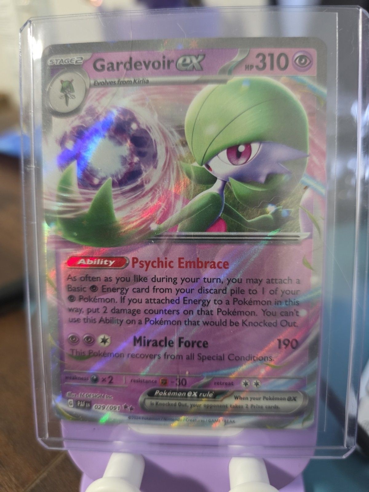 Gardevoir ex 029/091 Double Rare Paldean Fates Pokemon Holo Near Mint