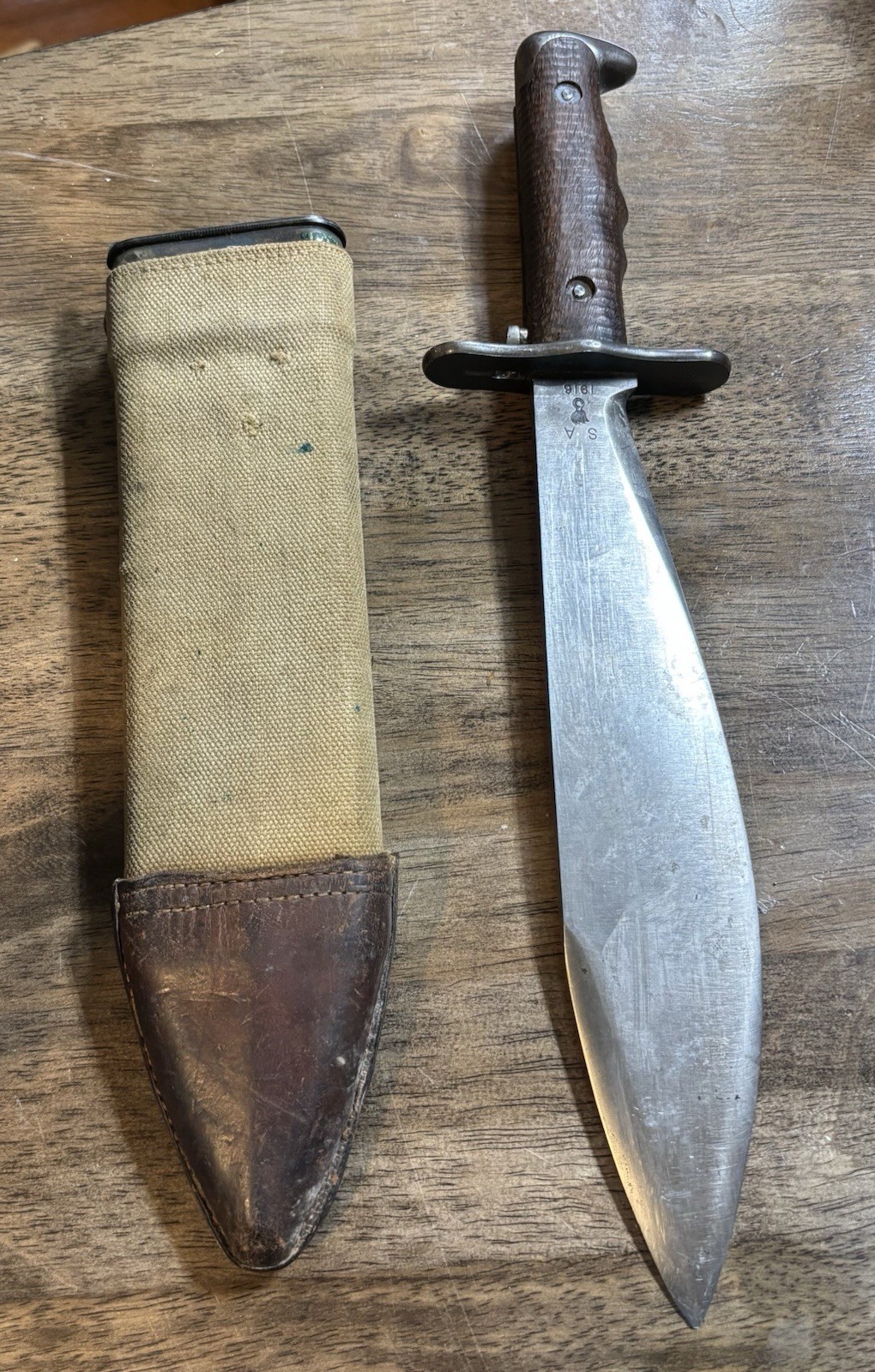 RARE WW1 Springfield Armory Bolo Fighting Knife ordnance bomb  