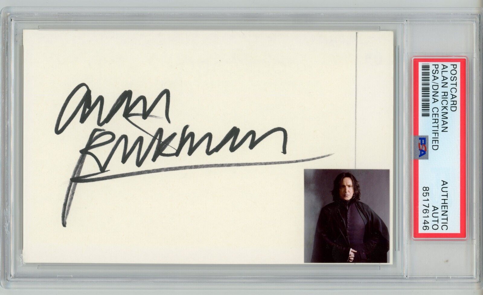 Alan Rickman ~ Signed Autographed Postcard Severus Snape Harry Potter ~ PSA DNA