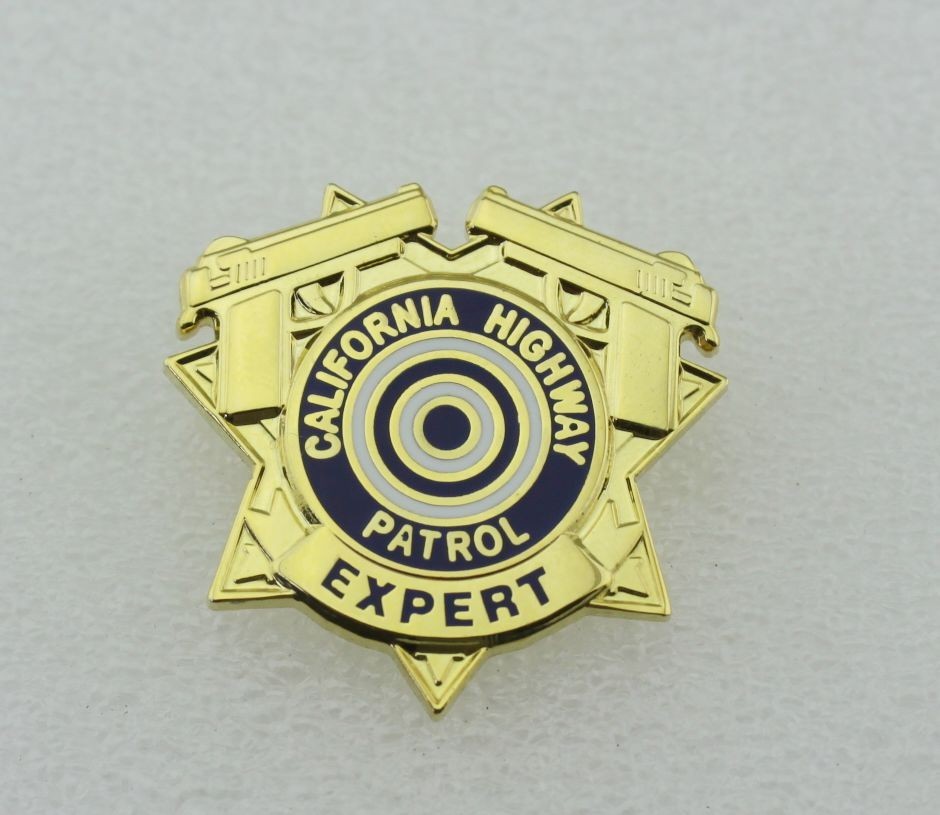 CHP California Highway Patrol Pistol Expert Pin-Replica