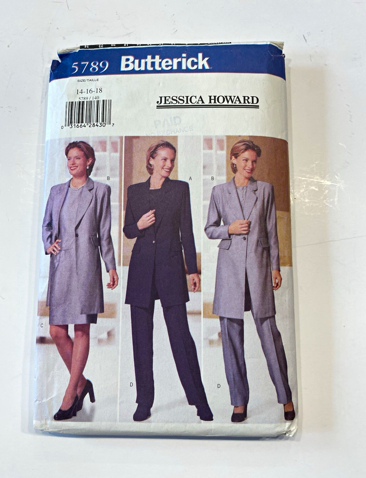 Vintage Butterick 5789 Jessica Howard Sewing Pattern UNCUT Sizes 14-16-18 Vintage Butterick 5789 Jessica Howard Sewing Pattern UNCUT Sizes 14-16-18