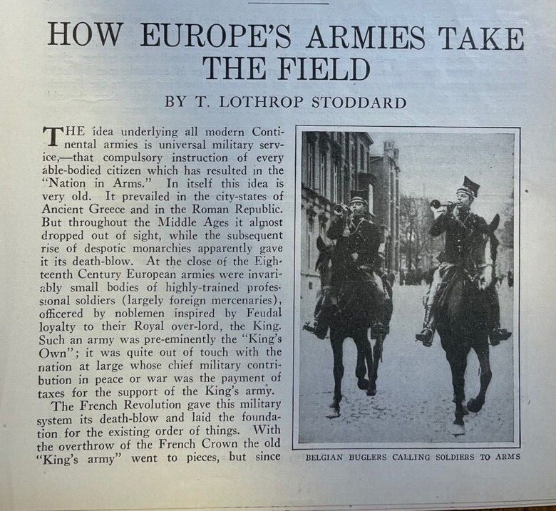 1914 World War I How European Armies Take the Field illustrated