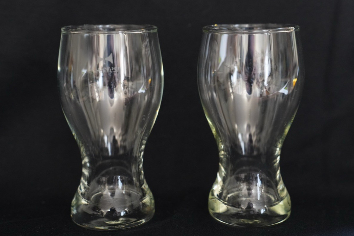 2x Superfest GDR Grog/Juice Glasses 170ml Mitropa Tough German Soviet Glassware 2x Superfest GDR Grog/Juice Glasses 170ml Mitropa Tough German Soviet Glassware