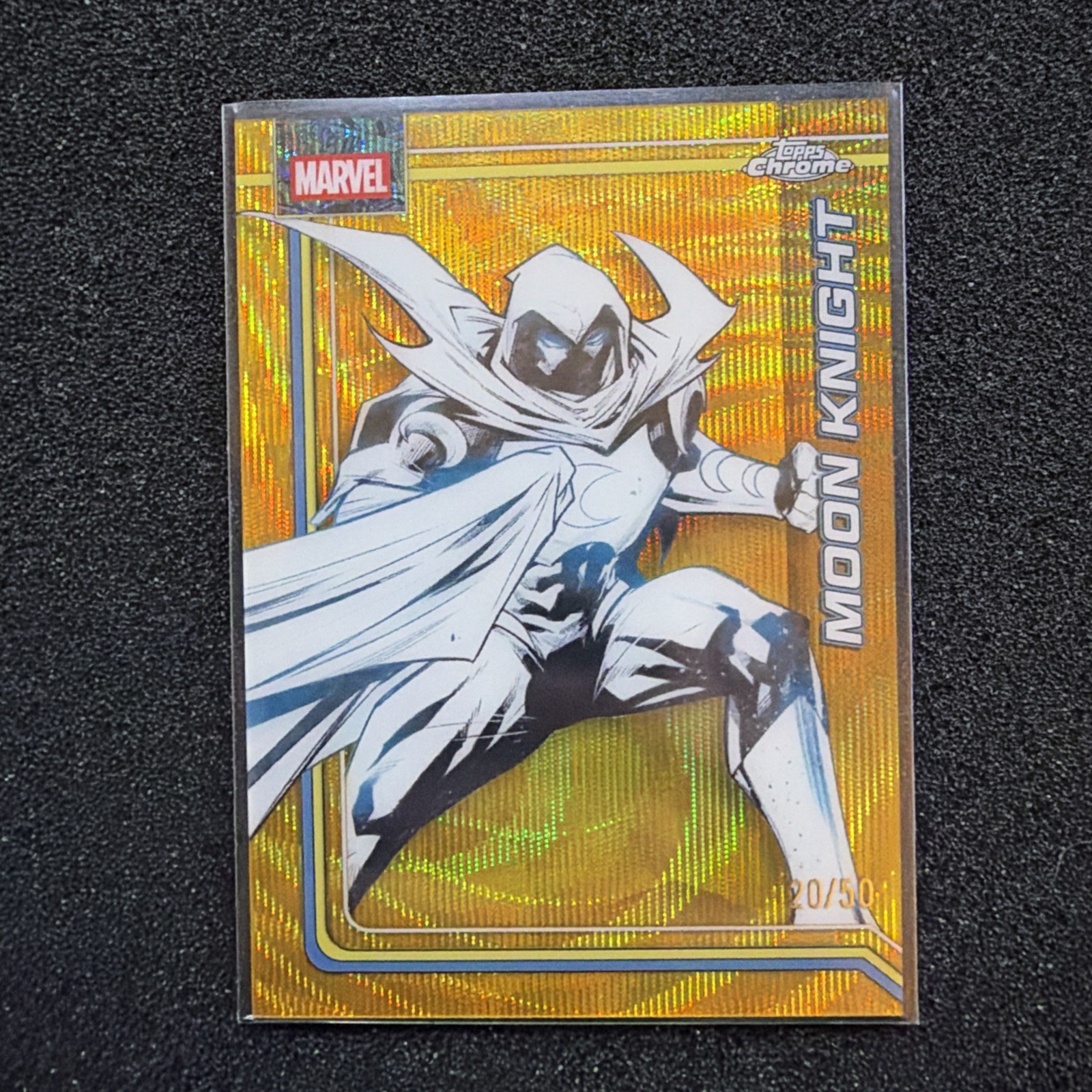 2026 Topps Chrome Marvel Comics Moon Knight /50 Gold Wave Refractor /50