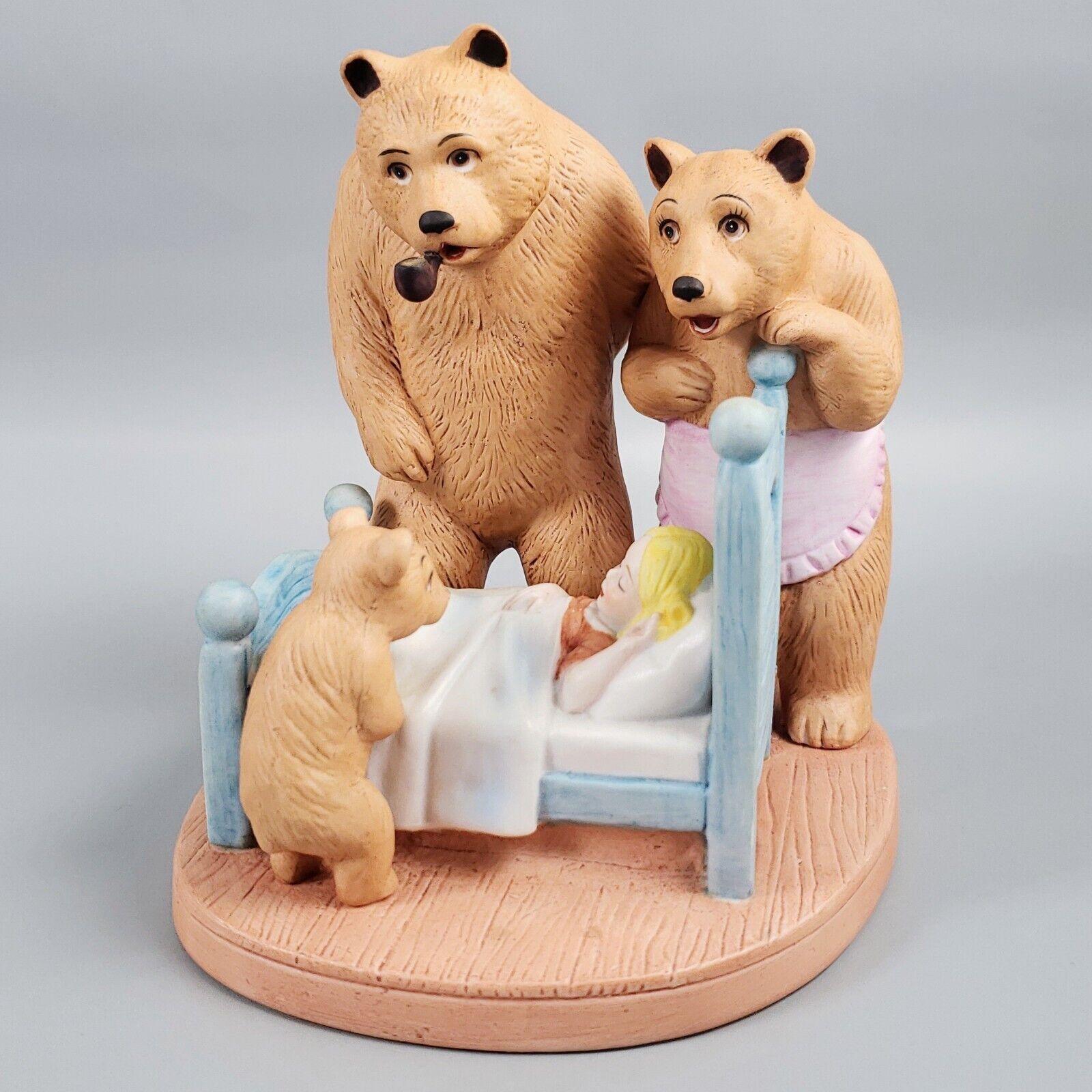 Goldilocks & The Three Bears Danbury Mint Fairy Tales Porcelain Figurine Vintage