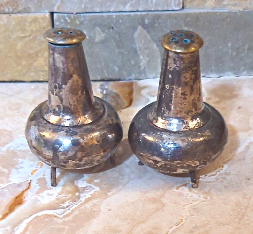 Vintage Gorham Maestri Silverplated Mushroom Salt & Pepper Shaker Set of 2 Italy
