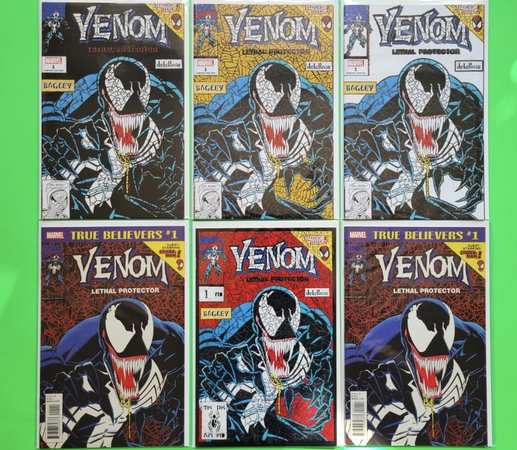 Lot Venom Lethal Protector 1 Shattered Gold Black Red White Error True Believers